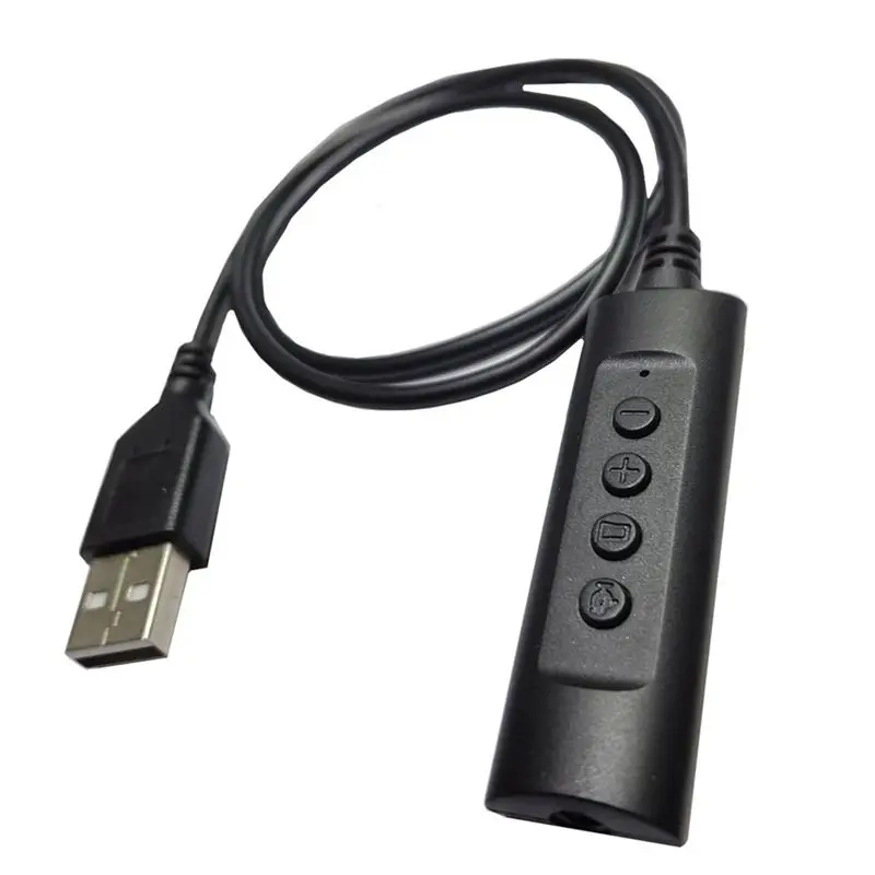 External USB Single Hole Sound Card Headphone Microphone 2-In-1 PC External Converter 3.5mm
