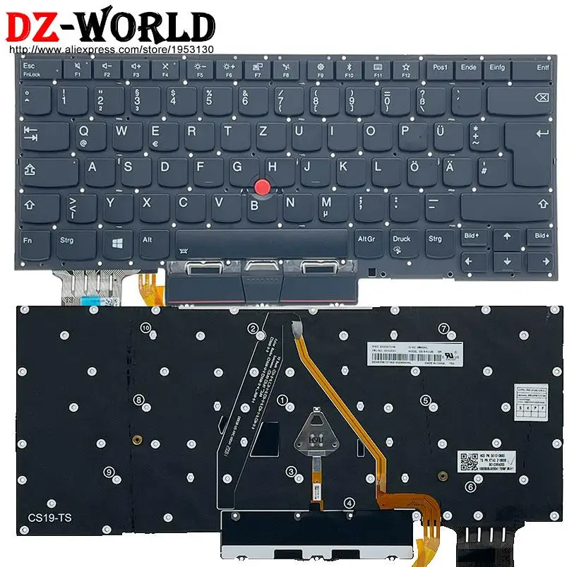 US IT DE GR CFB TH CH SWS FR EE ES SP IS BE SE FI Backlit Keyboard for Lenovo Thinkpad X1 Carbon 7th 8th Gen 7 8 Laptop Azerty