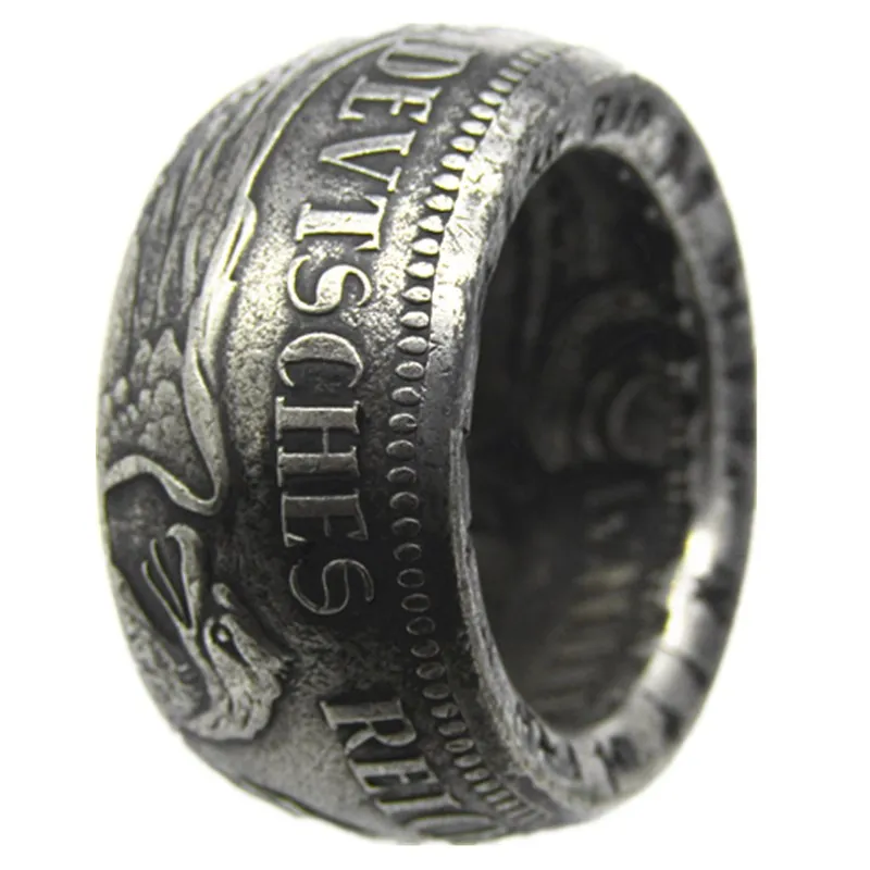 Germany Silver Coin Ring 5 MARK 1913 'eagle'  copper-nickel alloy Handmade In Sizes 8-16