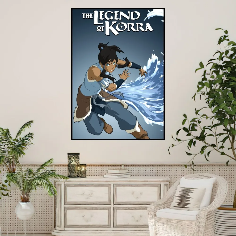 Cartoon A-Avatar legenda Korra plakat drukuje naklejki na ścianę do dekoracji sypialni salonu biuro domowe samoprzylepne