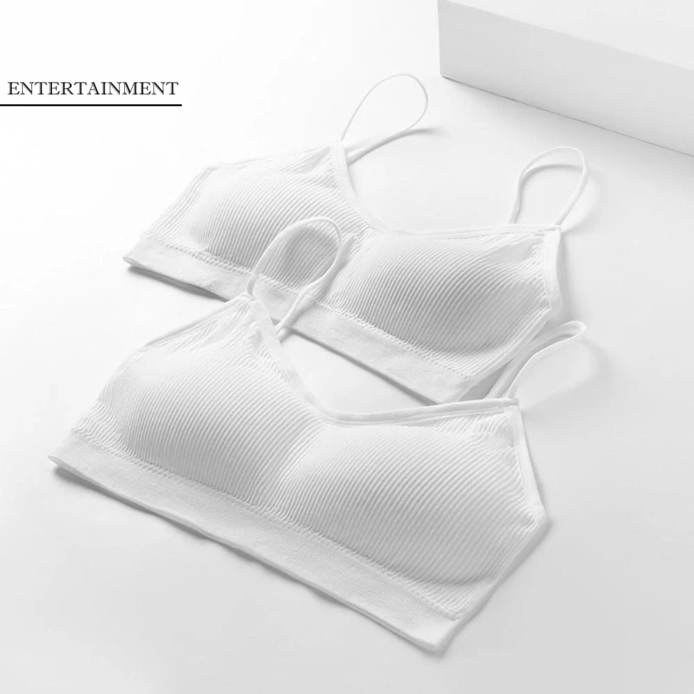 

Breathable Wireless Disposable Bras with Chest Pad Cotton Disposable Bralette Straps Bralettes for Women Travel