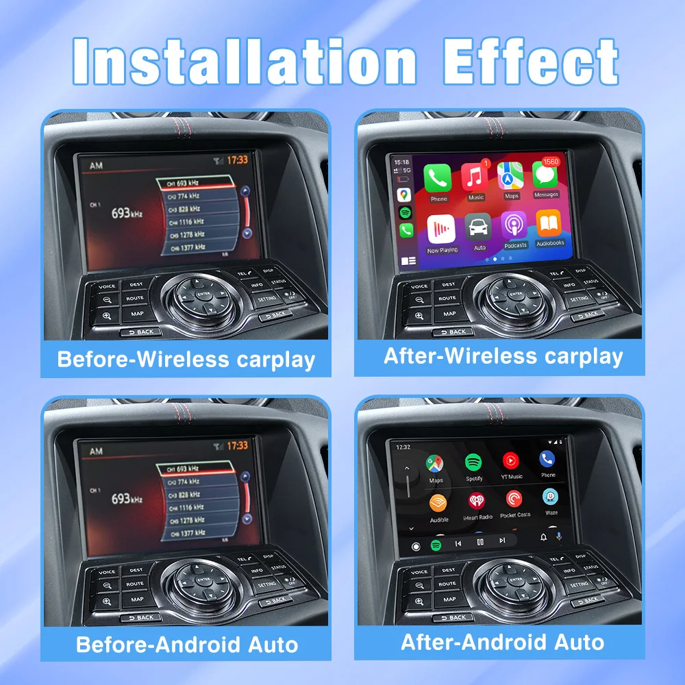 Wireless CarPlay for Nissan 370Z Fairlady Z Z34 Support Android