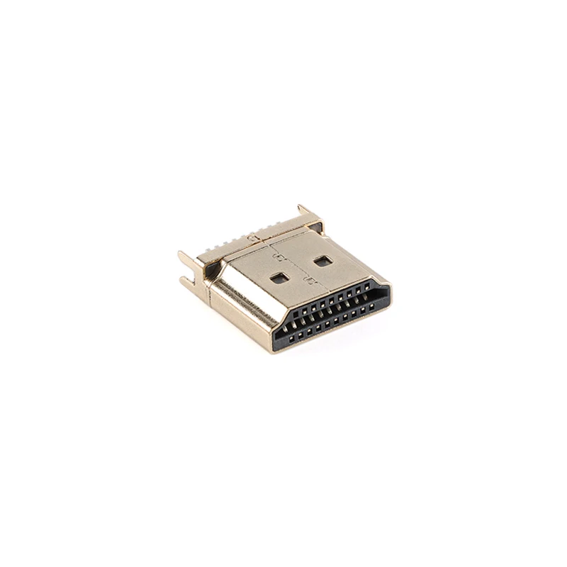 10PCS/2Pcs HDMI Male Jack plug connector 19PIN 19P 1.6MM 180 Degree Gold-Plated hd gold-plating usb connector