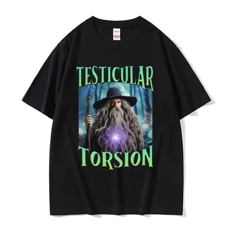 Shadow Wizard Funny T Shirt men Testicular Torsion Meme summer TShirt Women Retro Oversized Short Sleeve T-shirt Tops tee unisex