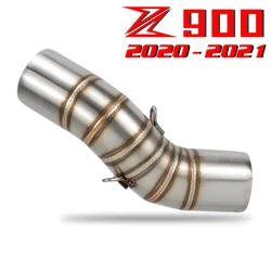 Z900 2017-2023 Slip-on Motorcycle Exhuast Middle Link Pipe Escape Muffler Adapter 51mm Connector for Kawasaki Z900 a2 2020-2022