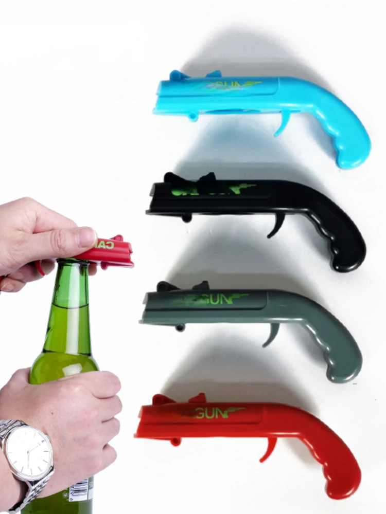 Beer Pistol Corkscrew Shooting Cap Opener Creative Beer Shooting Corkscrew Bar Atmosphere Fun Toys Kitchen Tools Can Opener