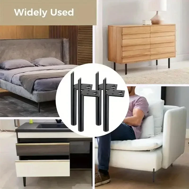 4pcs Metal Cabinet Legs, Lightweight Luxury Bathroom Vanity Legs, DIY Sofa Legs, Coffee Table Cabinet Metal Furniture hardware