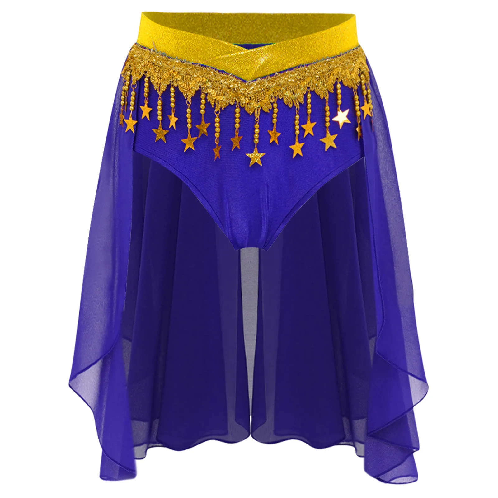 الفتيات الرقص الشرقي الزي الترتر شرابات المحاصيل الأعلى مع تنورة شيفون انفصال طوق هالوين الهندي ملابس رقص البطن مجموعات #3