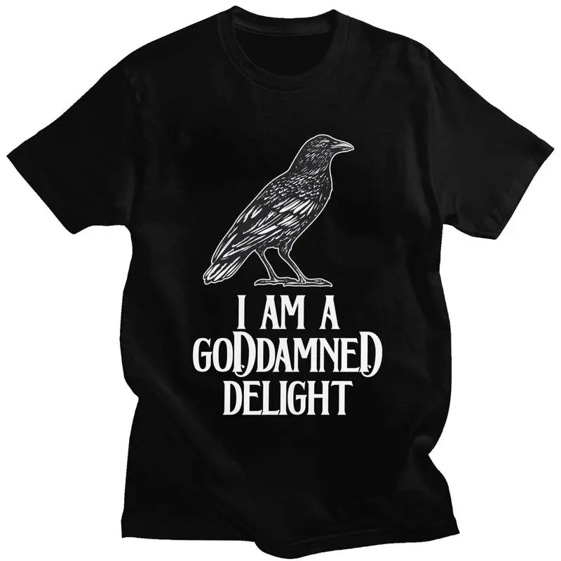 Custom I Am A Goddamned Delight God Damned T Shirt Short Sleeve Cotton Tshirt Streetwear T-shirt Casual Tees Slim Fit Clothing