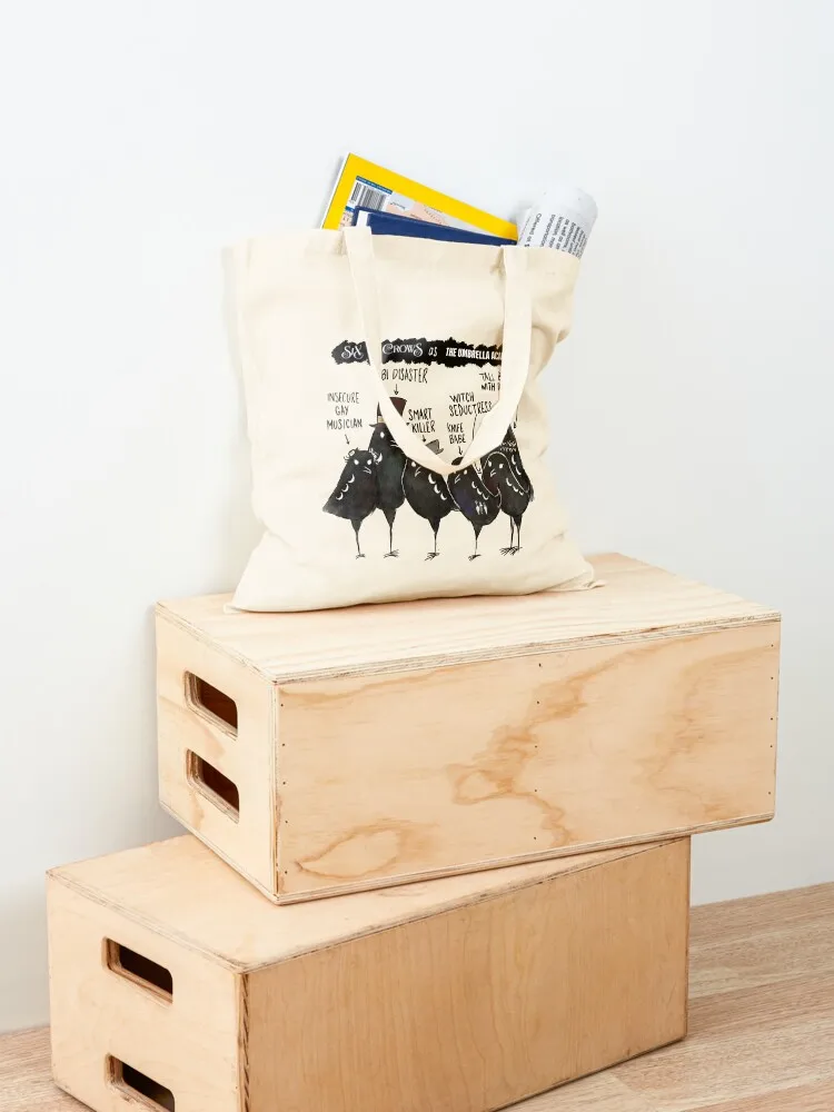 ستة من الغربان مثل The Umbrella Academy Tote Bag حقيبة قماش للمتسوقين حقائب كبيرة الحجم حقائب هدايا