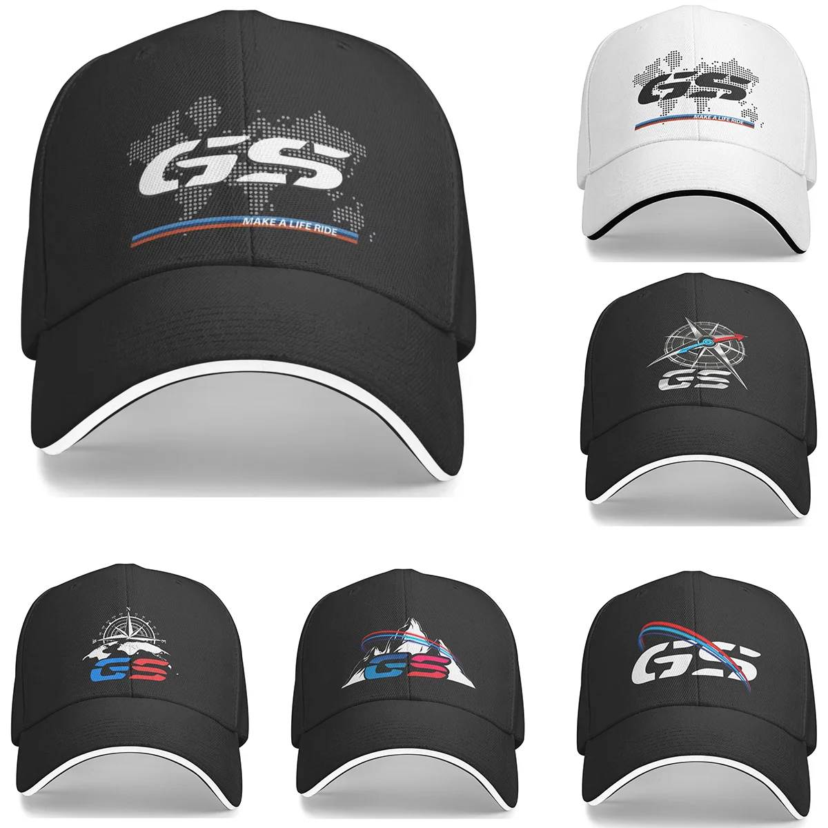 Motorcycle GS World Map Racing Baseball Cap Outfits Motocross Hat Motor Cross Enduro Race Trucker Hats Adjustable Fit