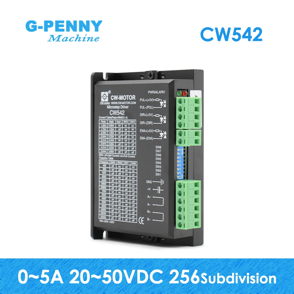 CW542 Stepper Motor Drive 0~5.0A 20~50vDC Stepper motor driver for Nema23 /Nema34 stepper motor instead of DM542