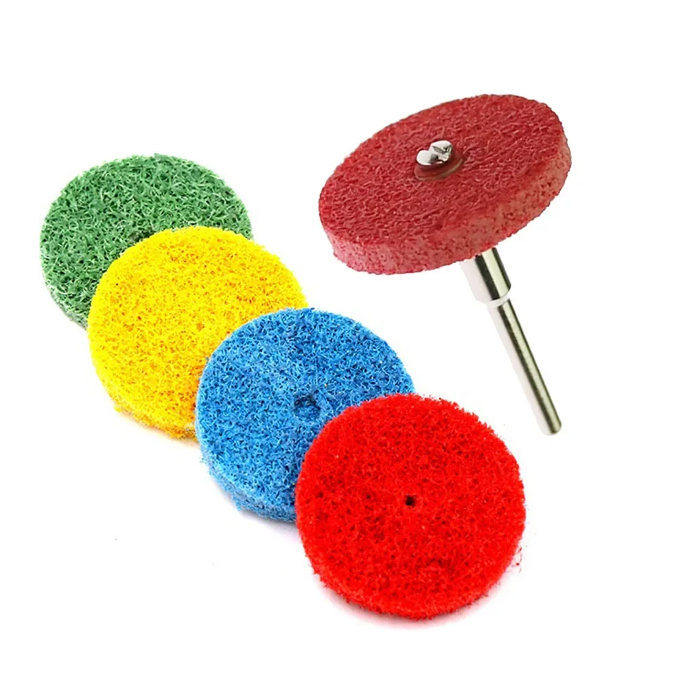 Polishing Wheels Wheel Grinding Disc T-shaped 1*Extension Rod 25mm /1inch 7pcs/set Fibre Abrasive Point  Polishing