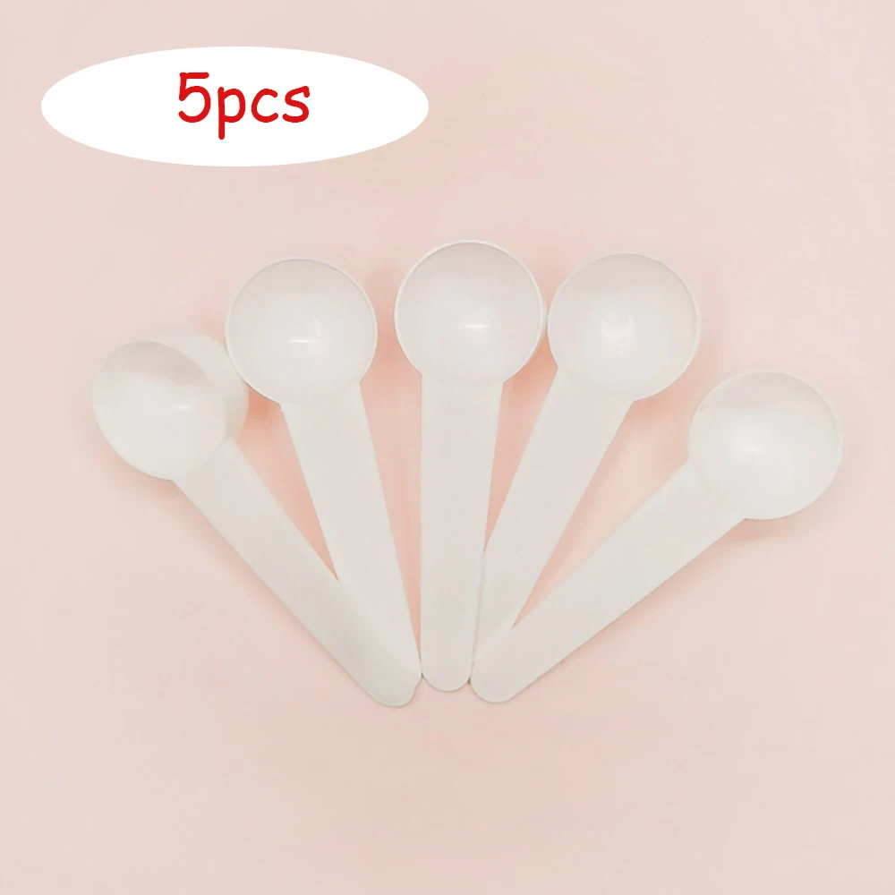 5pcs 10ml 5g Reusable Food Grade Spoon PP Plastic Measuring Scoop Measure Spoon Milk Coffee Teaspoon Milk Powder Kitchen Tools