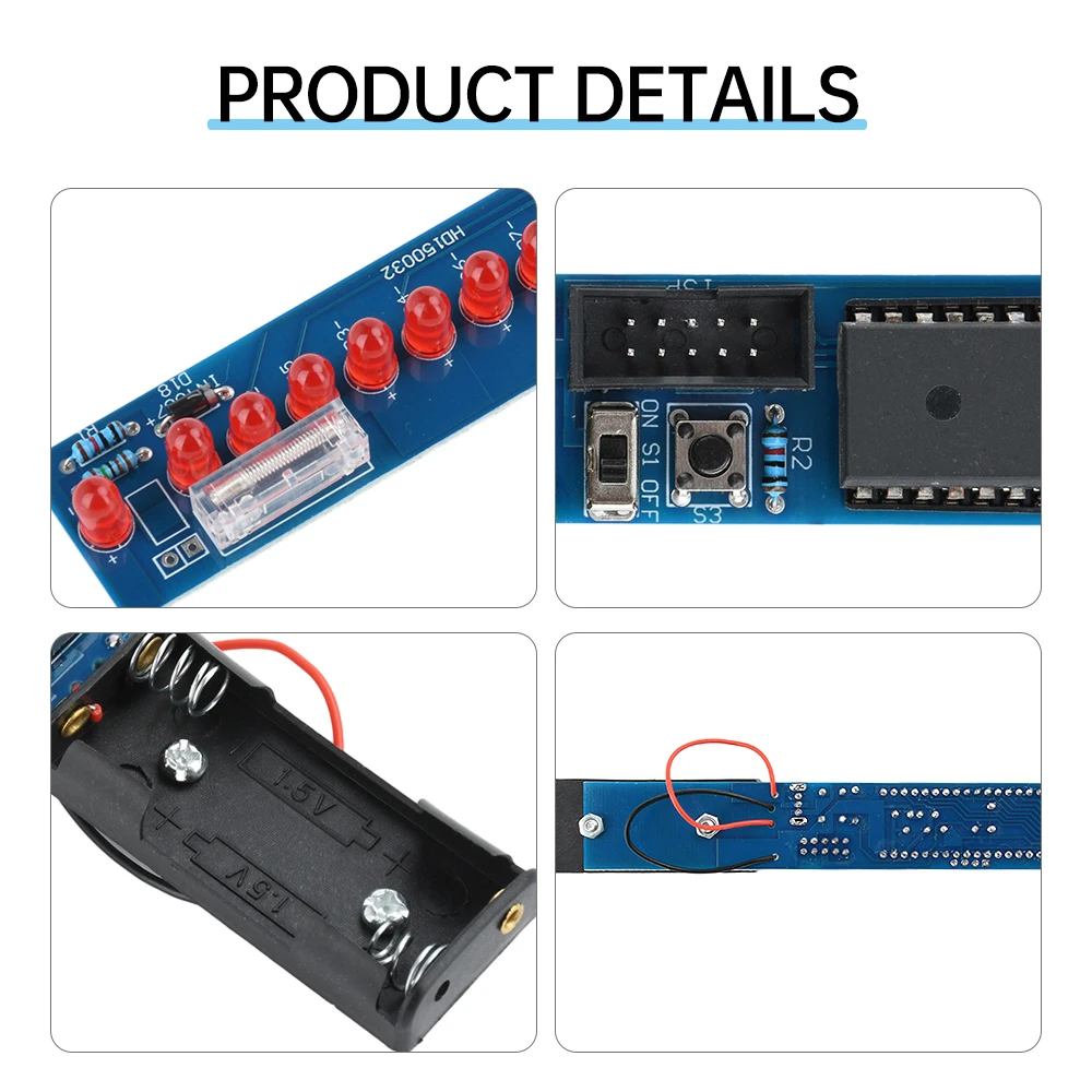 16-bit  ledes botot ligh Himba diy készlet AT8951 Széria Mikrokontroller DIY Elektronfizika Termelés készlet Behegesztés Tudomány