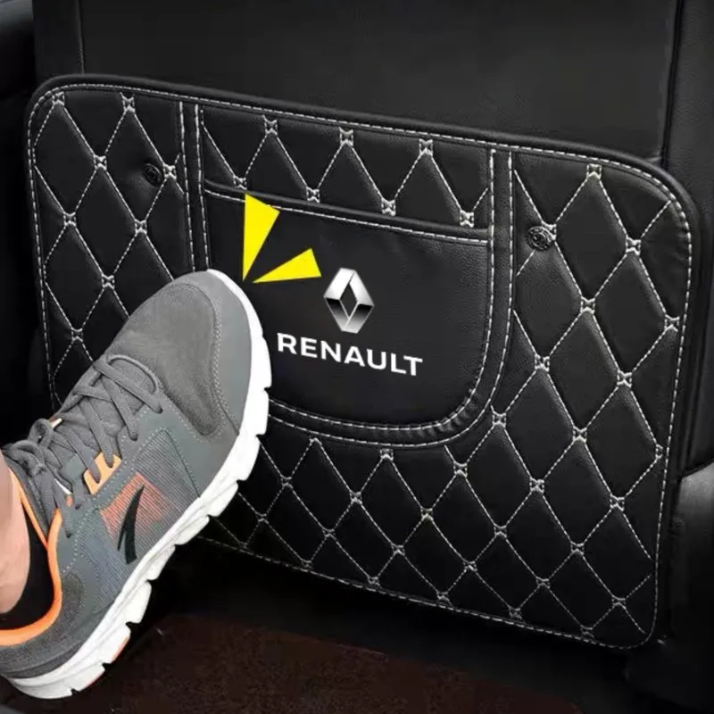 

Exclusive Renault Car Seat Back Anti-Kick Mat Protector Pad Cover Decoration For RS Megane 2 3 4 Trafic Scenic 2 Clio Captur Twi