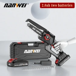 NANWEI Brushless lithium-ion outdoor logging electric chain saw household small one-handed chain saw tree cutting saw for wood c