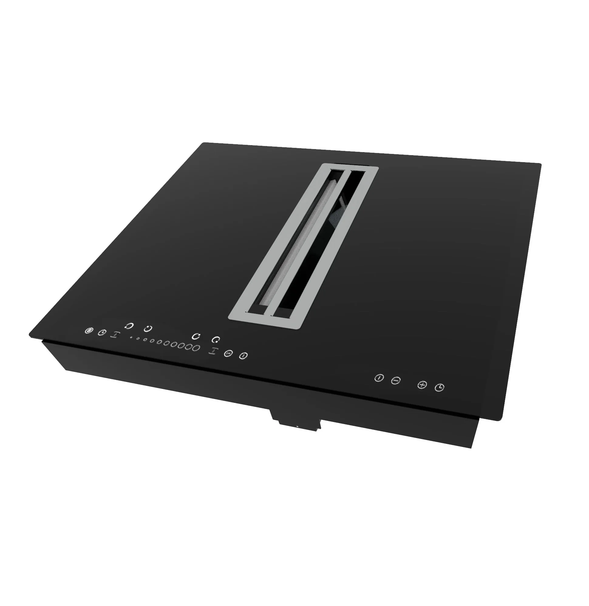 Combi de placa y campana de inducción de 60 cm, control táctil, placa de ventilación con campana extractora incorporada