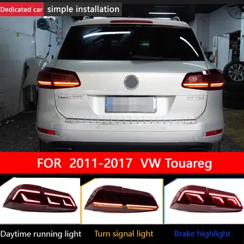 Světla do auta pro VW Touareg LED zadní světla 2011-2017 Touareg zadní světla DRL Dynamické signální světlo pro zpátečku Automobilové příslušenství 10 nejlepší prodej LED zadní světla pro VW Touareg - №1