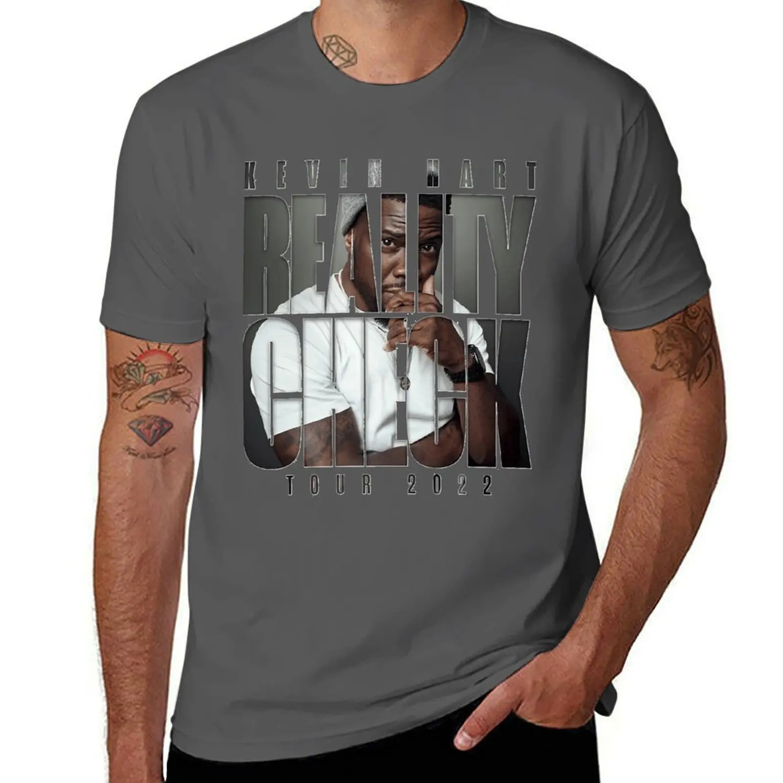 

Kevin Hart 2022 Reality Check Tour T-Shirt Vintage Style Printed Top