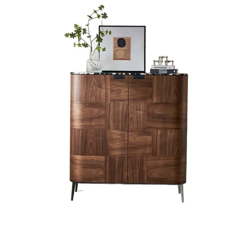

dining side cabinet Nordic Japanese living room light luxury solid wood wine cabinet simple modern storage cabinet