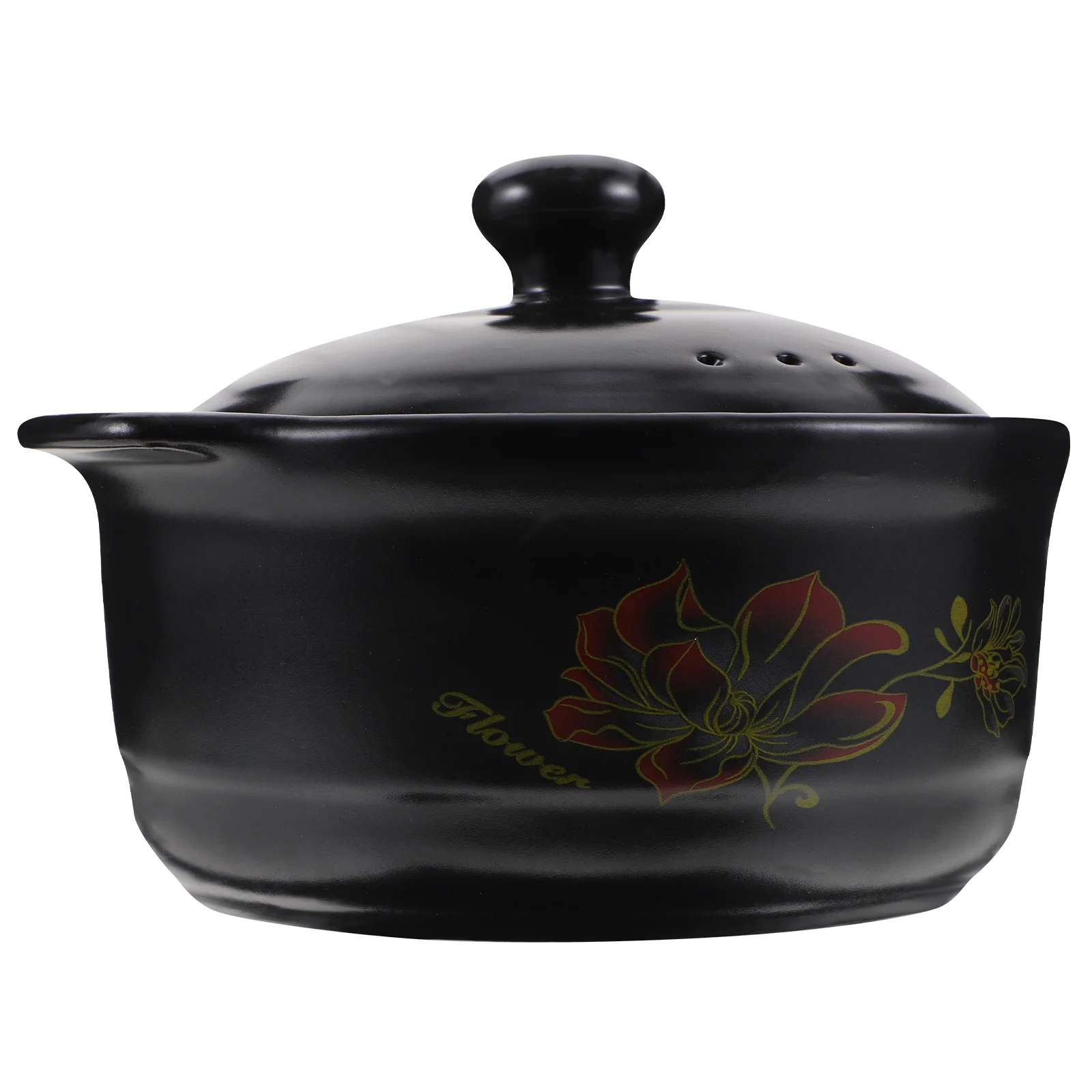 

Gas Clay Pot with Lid for Stewing Chicken Soup Braised Chicken Casserole Ceramic Rice Cooker Thick High-Temp Resistant Stew