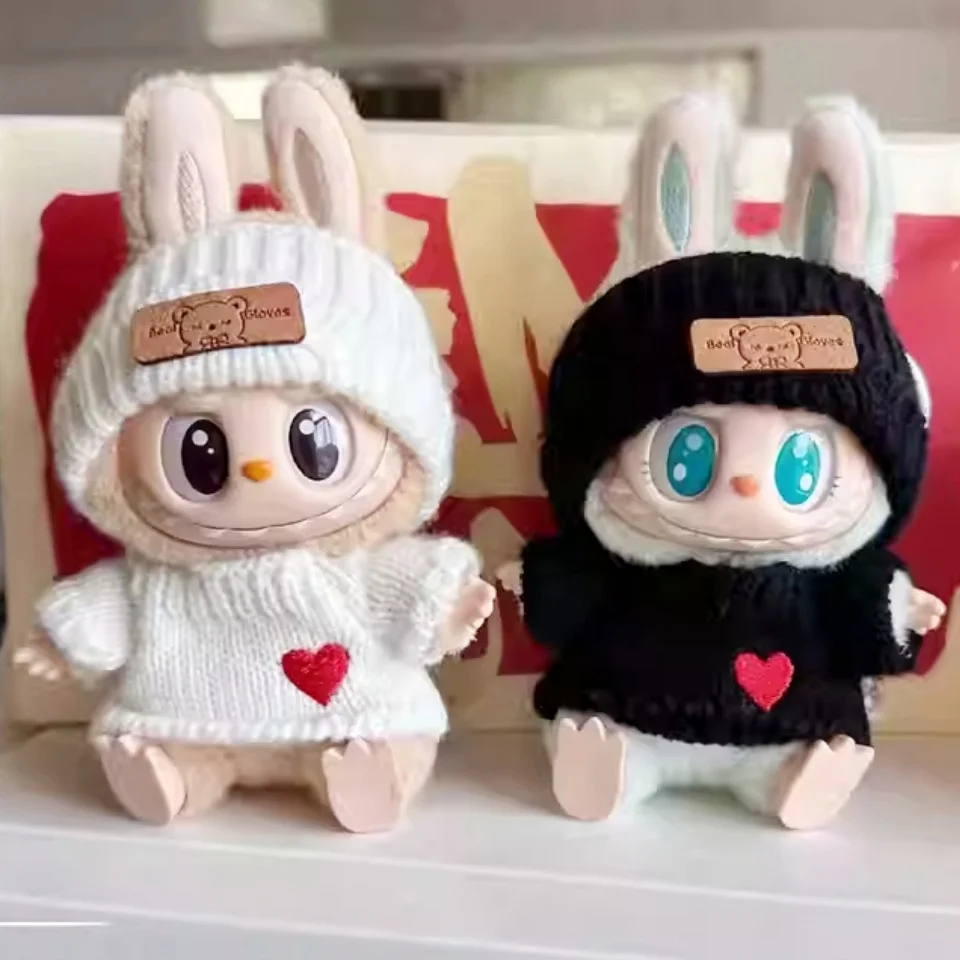 

Labubu Clothes First And Second Generation Sitting Party 17cm Doll Clothes Plastic Resin Pendant V2 Doll Accessories