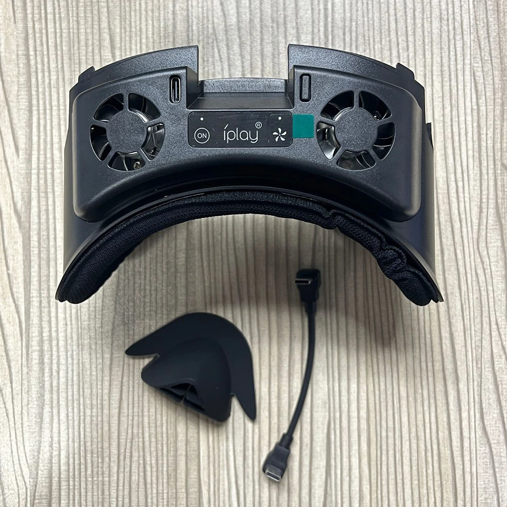 Ventilador de refrigeración VR, cubierta facial, radiador de interfaz Facial recargable con luz RGB con almohadilla nasal antifugas para Meta Quest 3