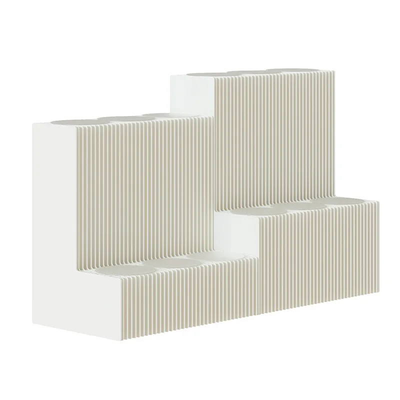 

Four-step booth multi-level high and low scattered free stretching modeling versatile large-capacity display stand