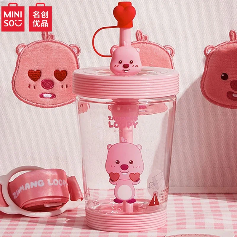 

In Stock Miniso Loopy Series Cute Portable Rope Mini Water Cup Birthday Gift