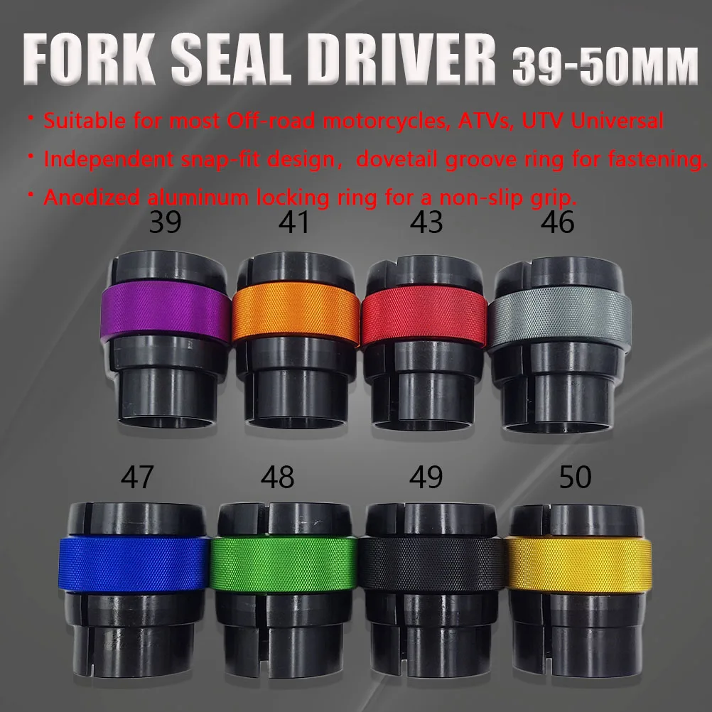 

Motorcycle Universal CNC 39-50MM Front Fork Oil Seal Driver Tool Oil Seal Wrench Aluminum For KTM HUSQVARNA GASGAS HONDA YAMAHA