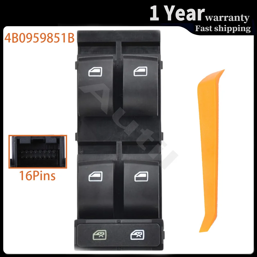 Electric Power Window Switch Lifter Control Button for Audi A6 A3 RS6 1996 1997 1998 1999 2000 2001-2004 4B0959851B Car Parts
