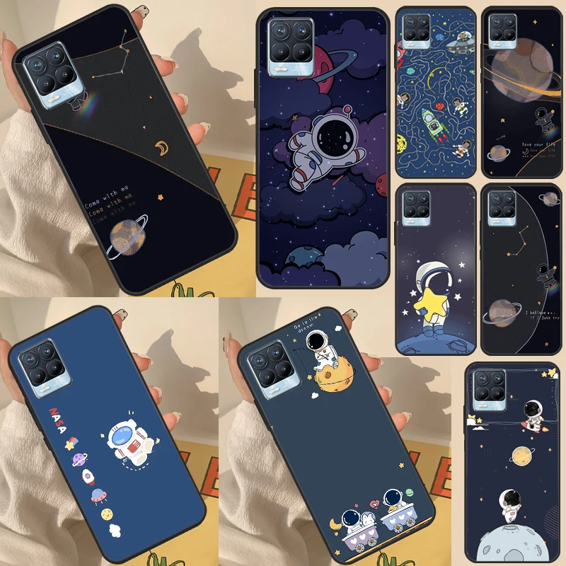 Astronaut Spaceship For Realme GT 2 Pro GT Neo 2 3 Master 8 9 Pro 8i Case For OnePlus 9 10 Pro 9R Nord2 Cover