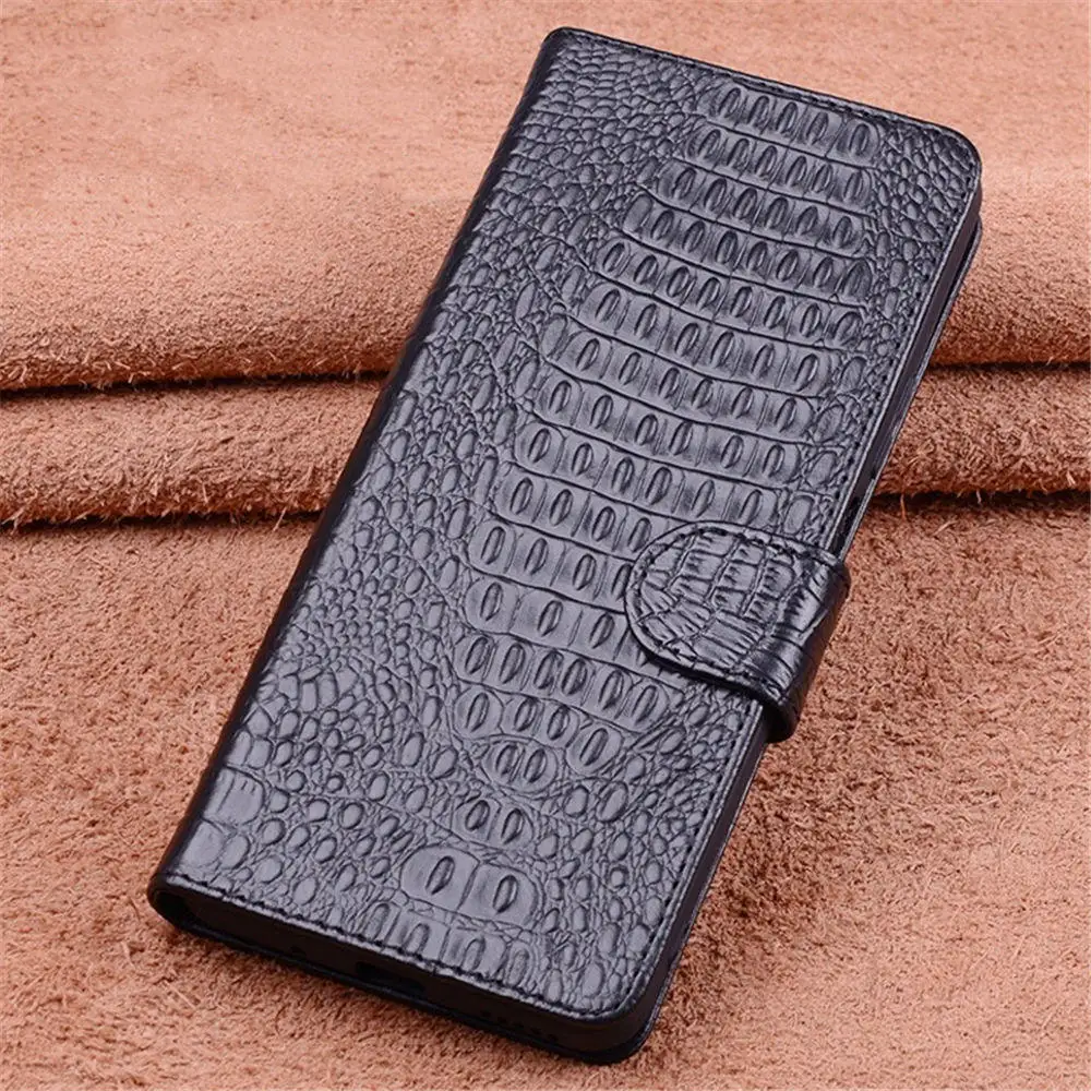 

Premium Natural Cowhide Leather Crocodile Flip Case For Huawei Pura 80 Ultra Pura 80 Pro Business Cover