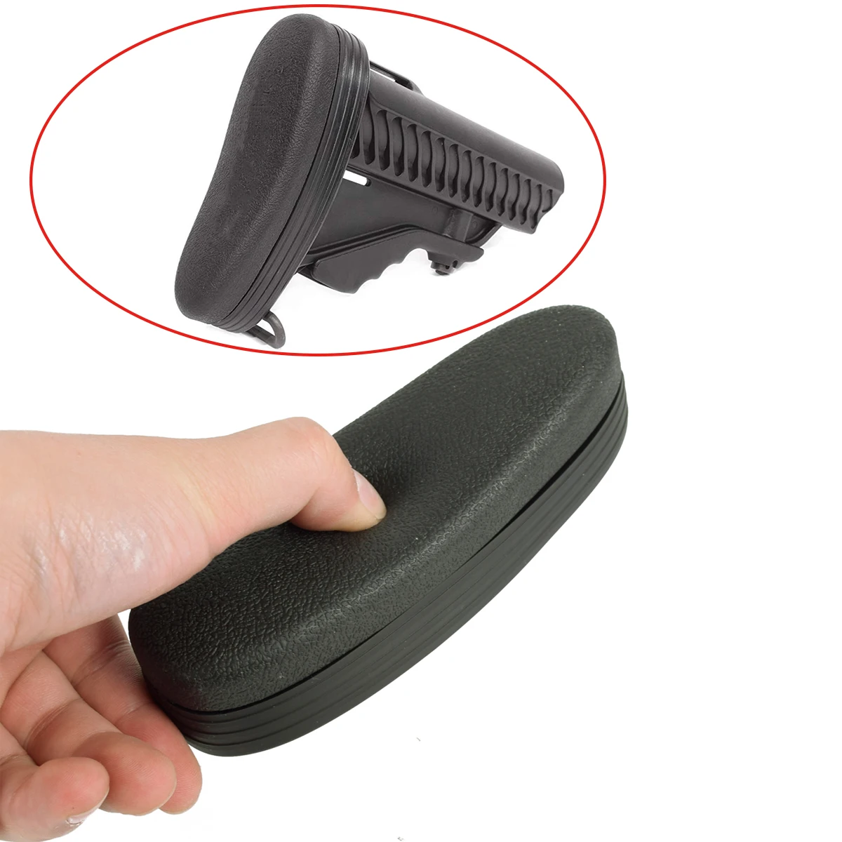 Tactical Snap-On Stock Recoil Pad for Most 6-Position Adjustable Stocks AR15 for Hunting Outdoor Sport Men