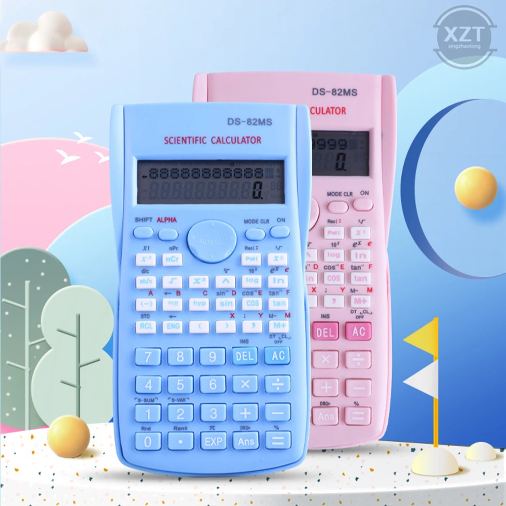 New Multifunctional Engineering Scientific Function Calculator Personalized Candy Color School Students Stationary with Battery