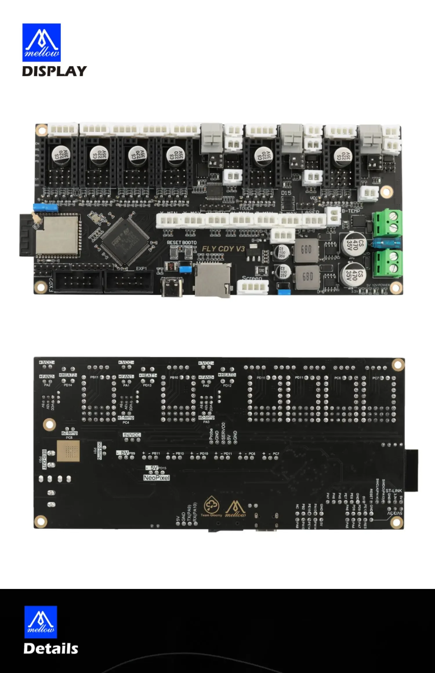 Carte mère d'imprimante 3D à 6 axes, prend en charge Rprapfirmware, Duet Firmware