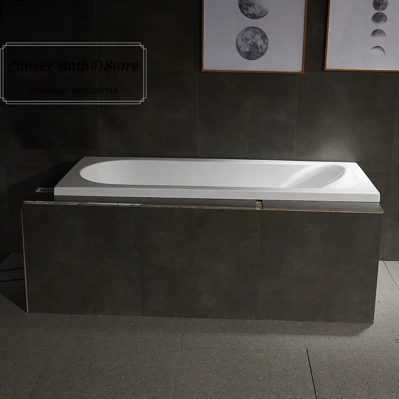 Simple acrylic bathtub, standalone wave massage bathtub, hotel use, household for adults, built-in type