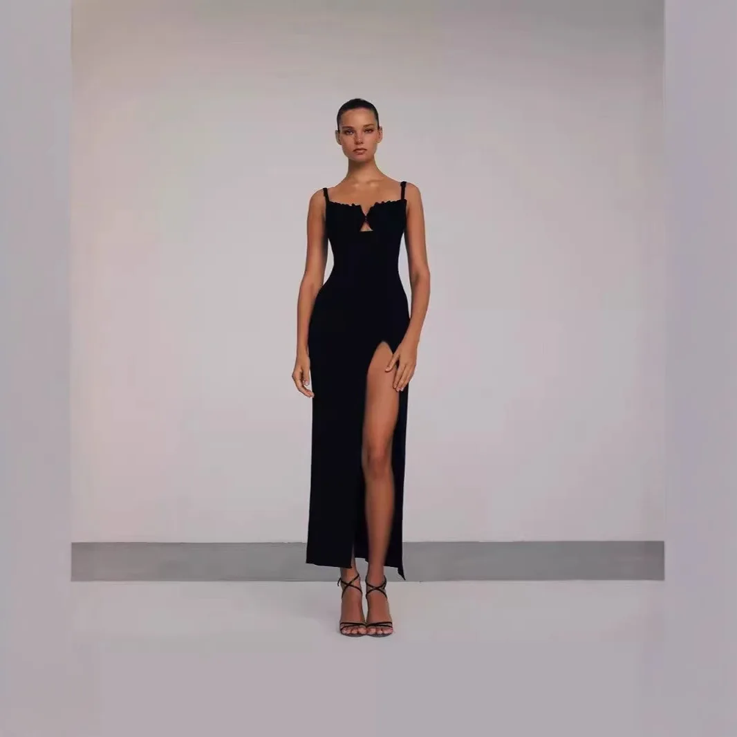 عبر الحدود جديد Sle سليم صالح Strapl التفاف الدكتور مثير بال سبليت محبوك الصيف الدكتور البوليستر Thiened منتصف الخصر