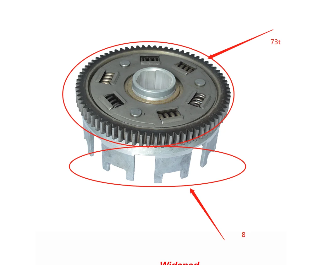 Motorcycle Clutch Parts Drum Hub Assembly With Widen Friction Pressure Plate For Honda CRF230 CRF 230 Brasil  7pcs Friction Disc