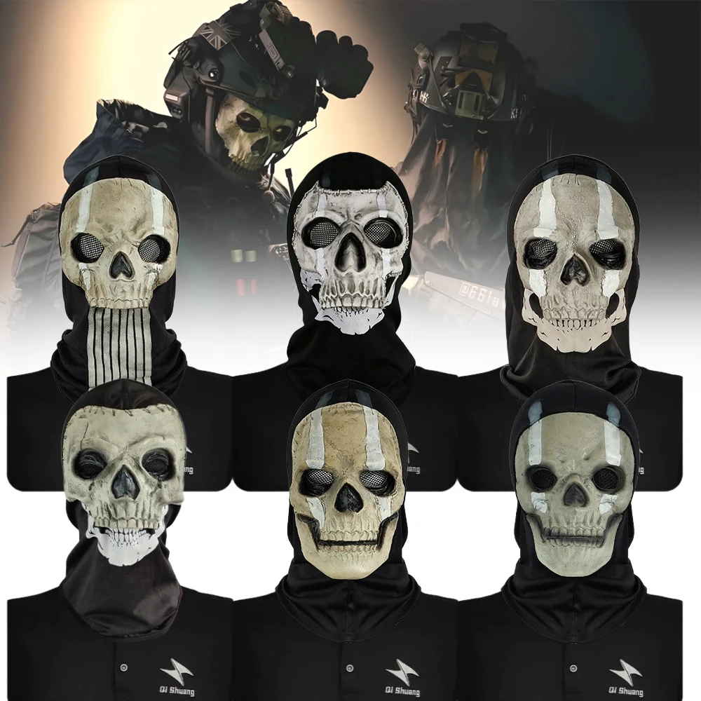 

Game Call Of Duty Simon Riley Cosplay Ghost Mask Horror Full Face Skull Helmet Adult Skeleton Masks Halloween Prop