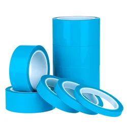 PET blue transparent refrigerator tape, tear off without trace or residue, heat-resistant single-sided tape, printer, fax machin