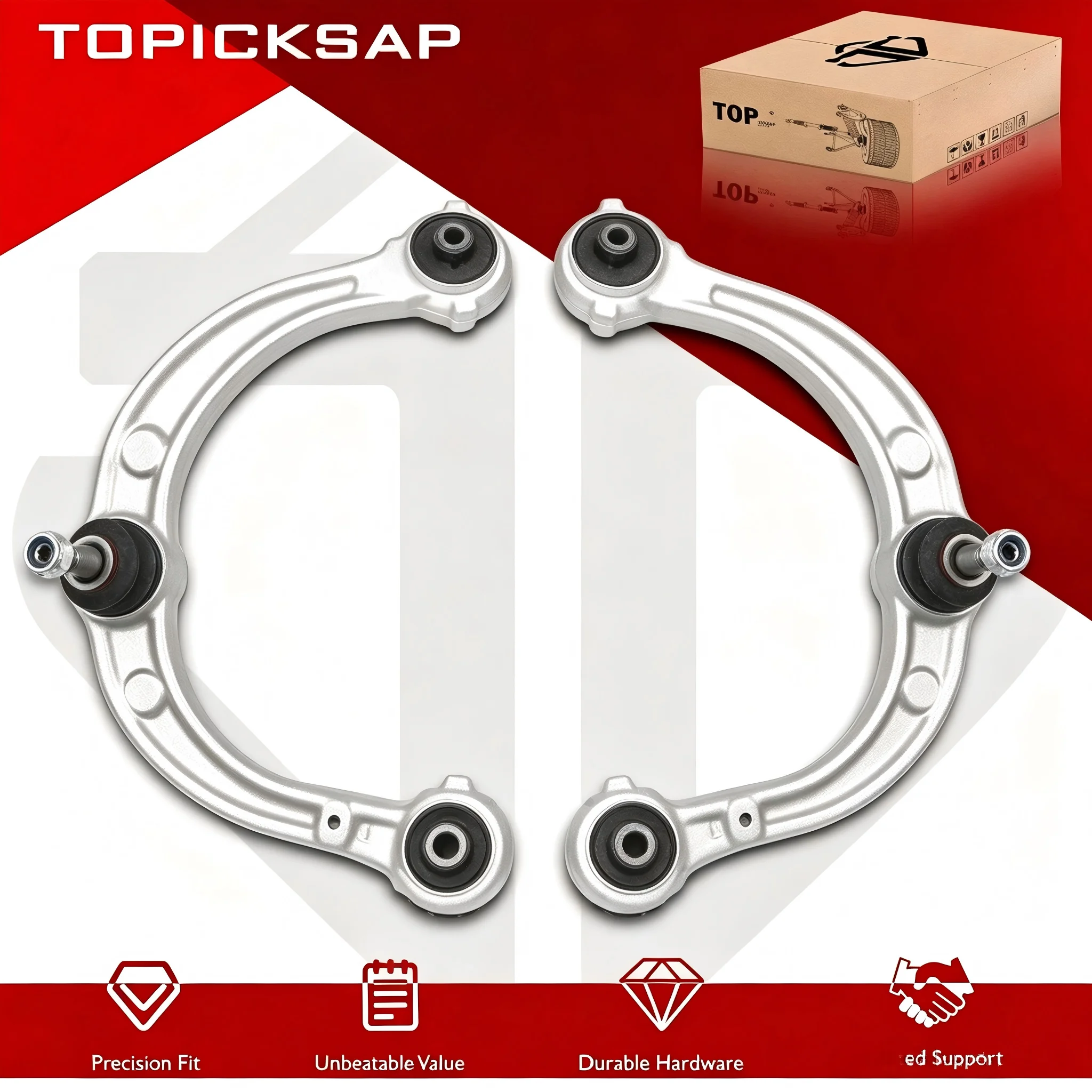 TOPICKSAP 2Pcs Front Upper Control Arm L/R Kit for Mercedes W164/W251 GL350/GL550 2006-2012 Suspension Replacement