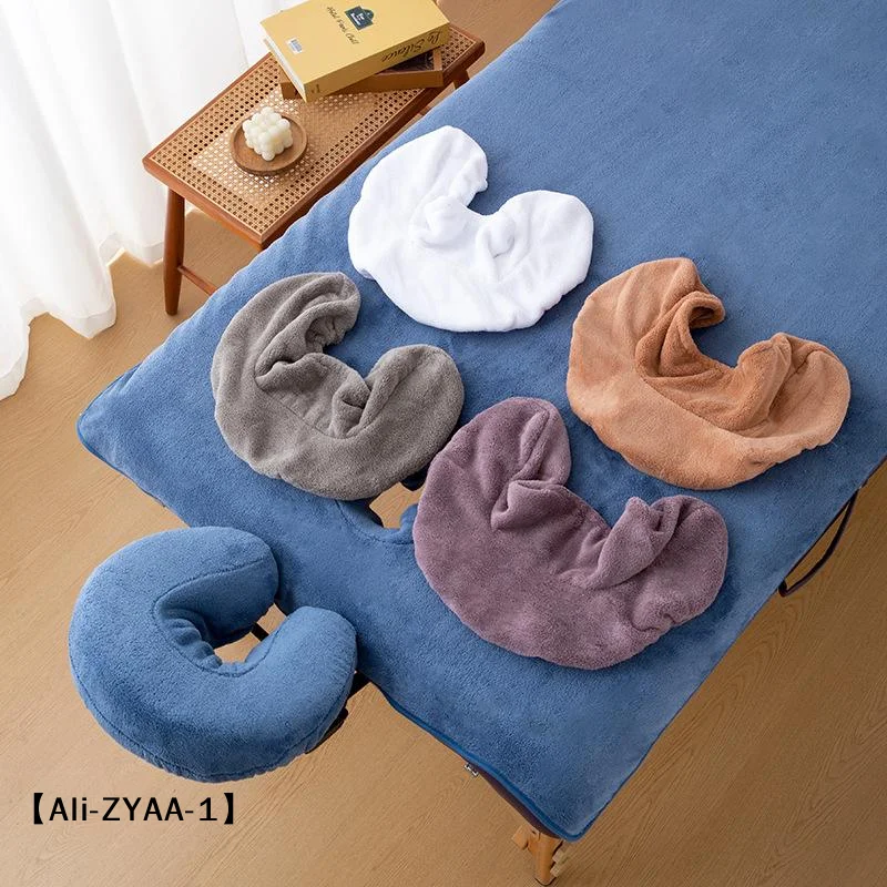 Microfiber Headrest Pillow Cover U Shape  Reusable Soft Breathable for Salon Beauty Spa Massage Table