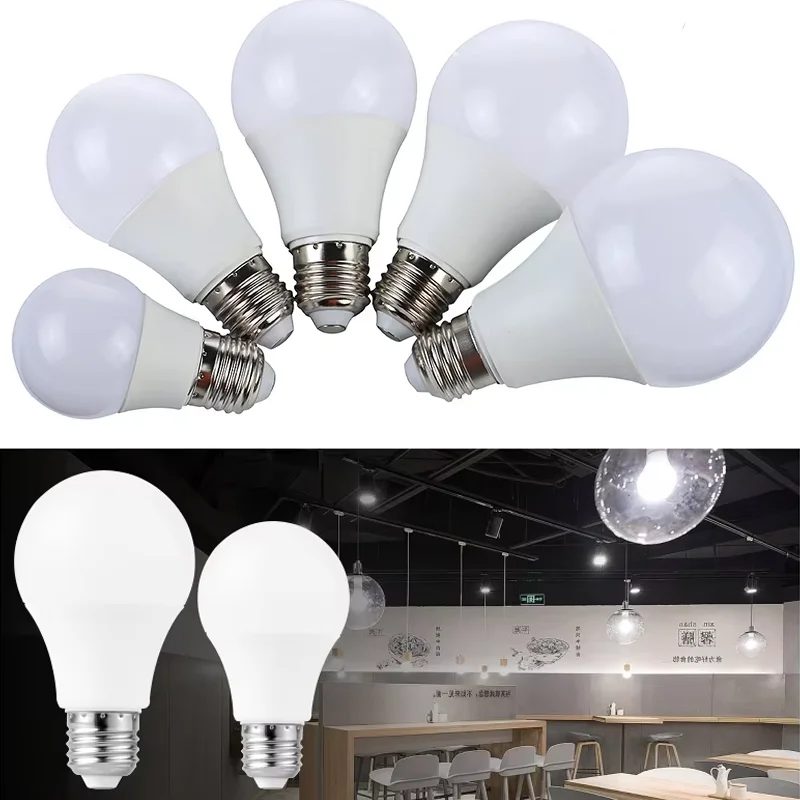 E27 LED Bulb 5W 7W 9W 12W 15W 18W Table Lamp Real Power Lighting Bulbs AC 165V-220V Spotlight Lampada LED Bombillas Lamp