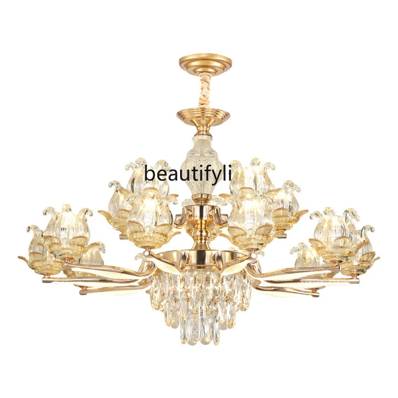 

LBXLamp in the Living Room Crystal Chandelier French Led Home Creative Chandelier European Style Dining-Room Lamp Bedroom