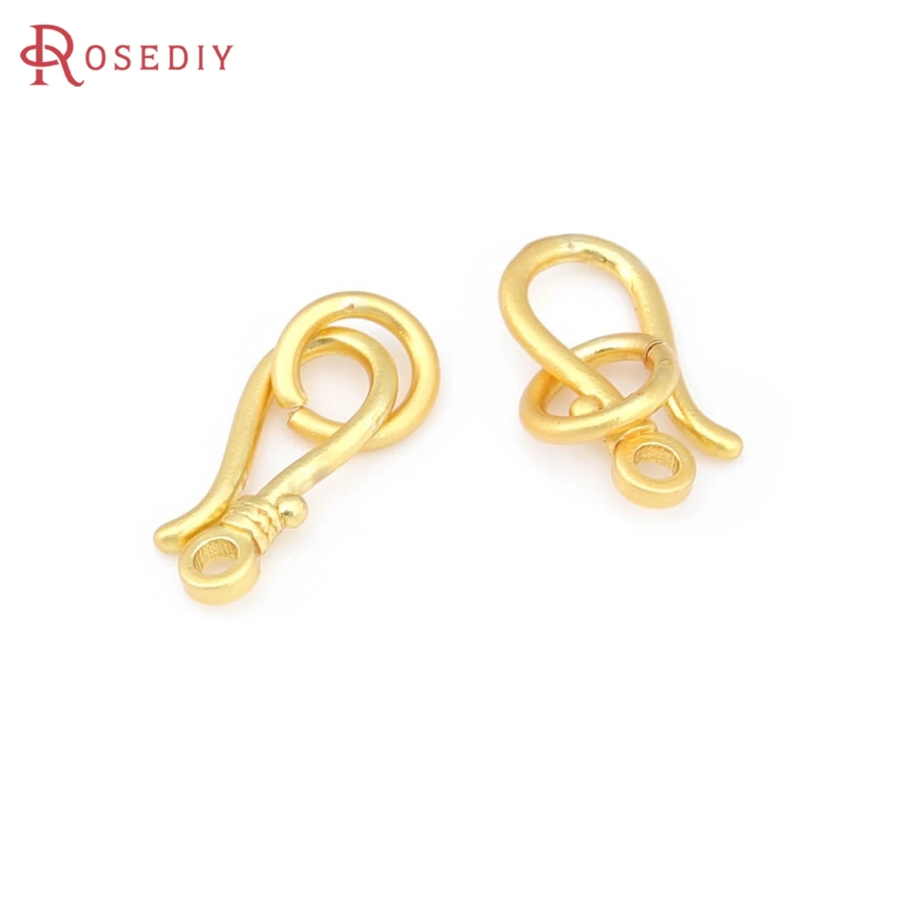 

10 Sets Matte Gold Color Brass Bracelets Connect Clasps High Quality Diy Jewelry Accessories Jewellery Making Materials