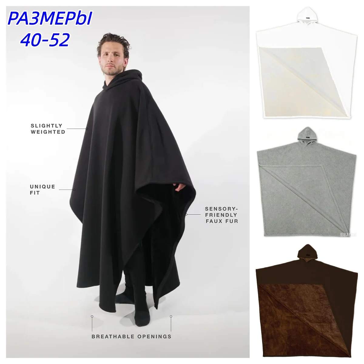 Outwear Women Fall Winter Long Cloak Capes Solid Color Hooded Casual Women and Men Elegant Warm Regular Standard Fit Capes