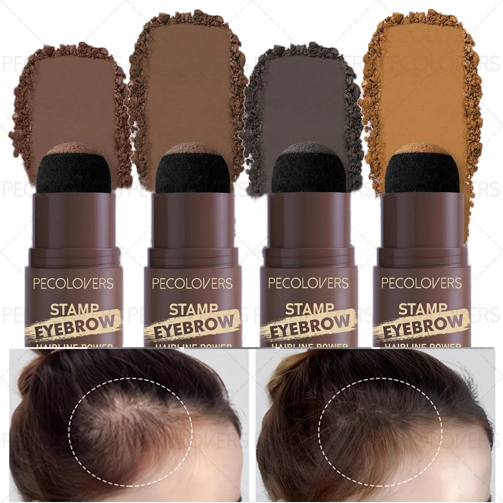 1 st [Waterdicht wenkbrauwpoeder] 1 st veegvast langdurig wenkbrauwpoeder |   Rijke pigmentatie, 4 tinten, creëert luchtige natuurlijke wenkbrauwen