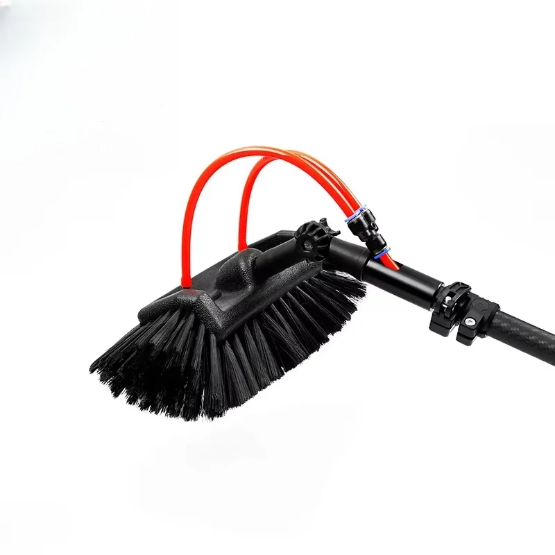 High-rise wall cleaning rod for window glass curtain cleaning Extensible carbon fiber telescopic rod Water brush